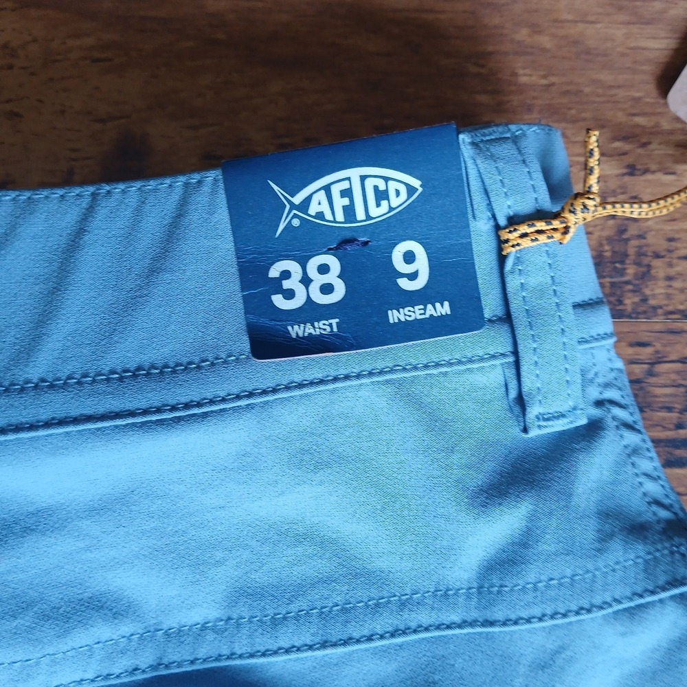 NEW AFTCO Deckhand Shorts Mens 38 BLUE SHADOW M124 Fishing Cargo UPF 50 - Picture 6 of 9
